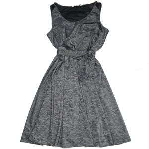 Athleta Sweet Saturday Wrap Dress Grey Black